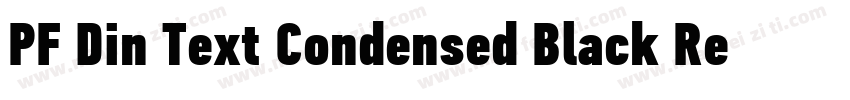 PF Din Text Condensed Black Regular字体转换